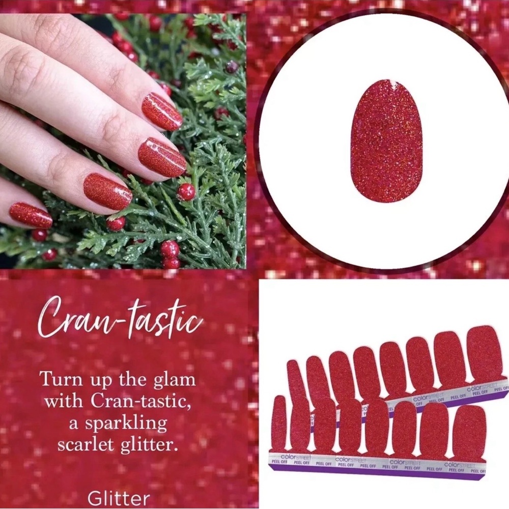 Color Street Nail Polish Strips - Cran-tastic - Glitter
